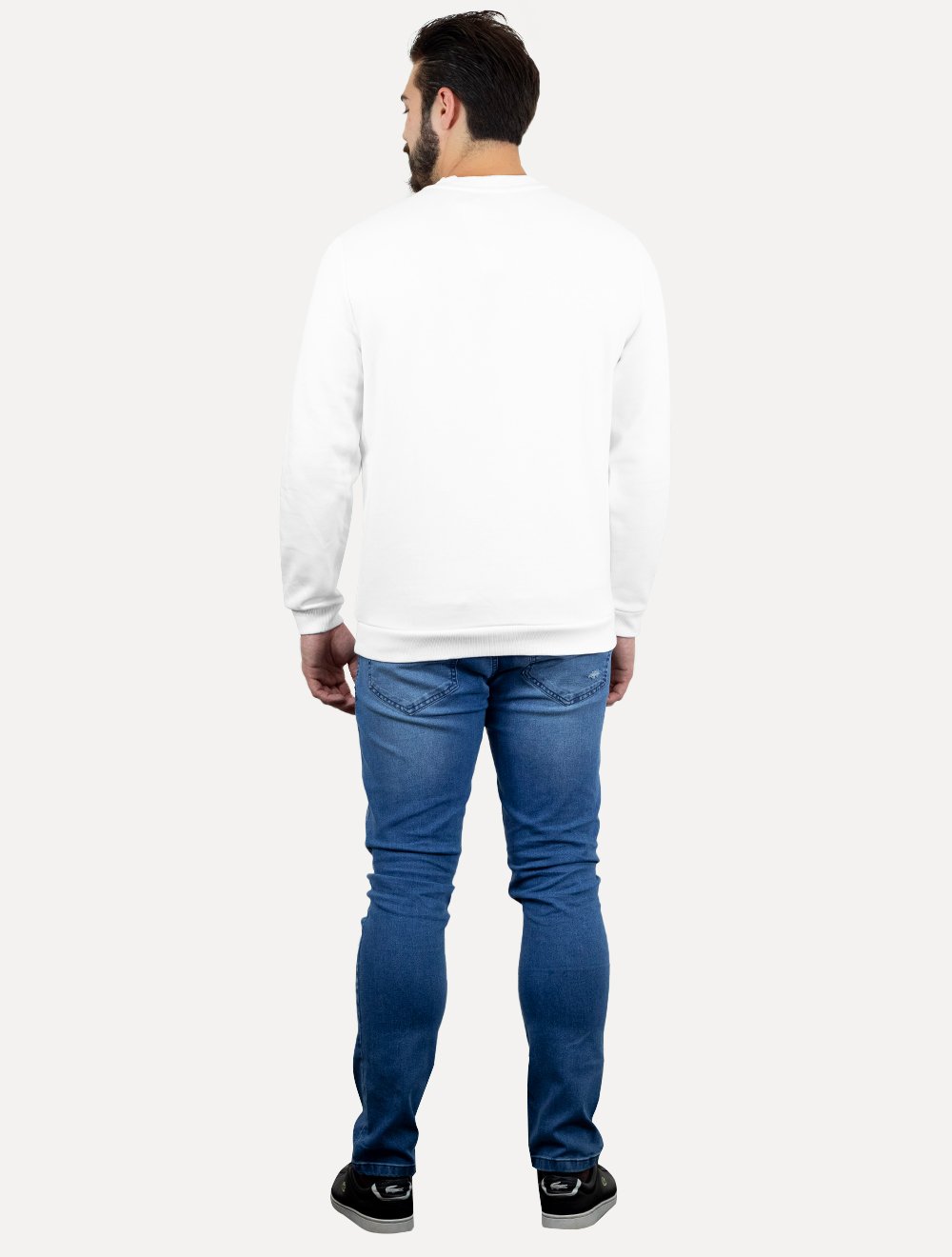 Moletom Calvin Klein Jeans Masculino Monograma Logo Branco