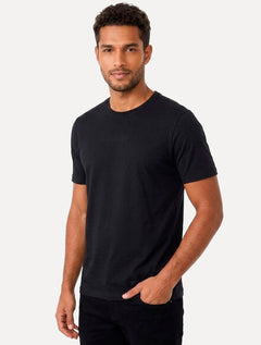Camiseta Dudalina Masculina Regular Rubber Center Preta