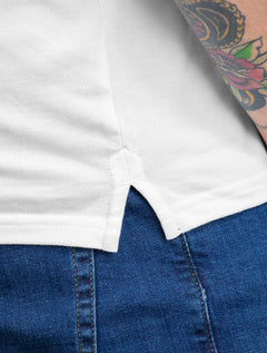 Polo Tommy Jeans Masculina Regular Corp Chest Branca