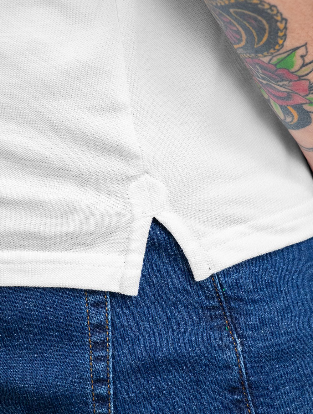 Polo Tommy Jeans Masculina Regular Corp Chest Branca