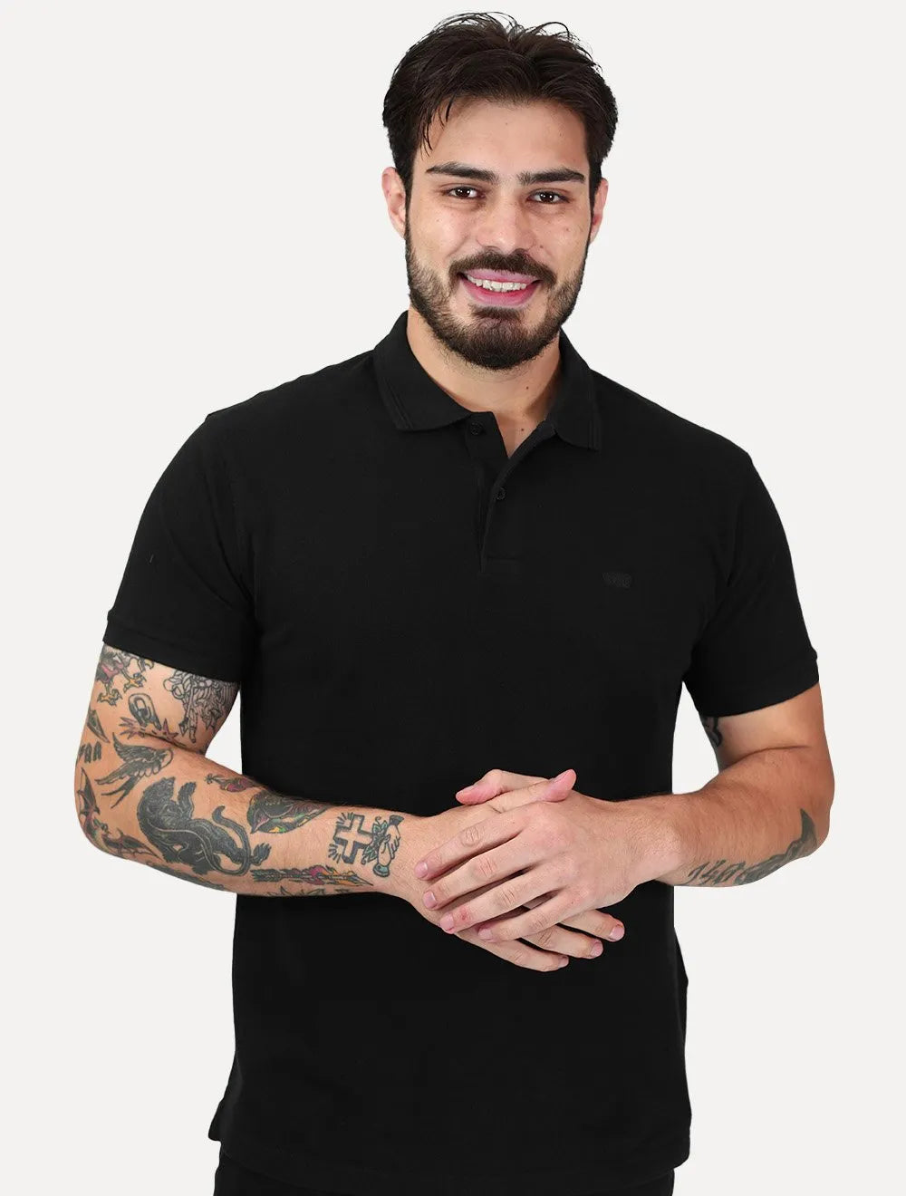 Polo Levis Housemark Standard Mono Logo Preta