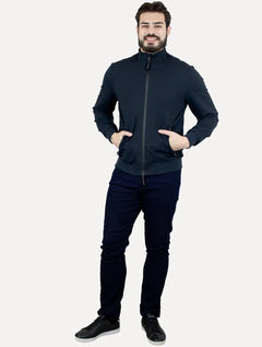 Jaqueta Aramis Masculina Malha Bomber Azul Marinho