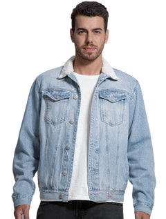 Jaqueta Guess Masculina Jeans Trucker Sherpa Collar Clara