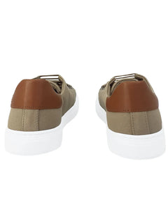 Tênis Dudalina Masculino SL Lona Mistral Napa Logo Cáqui