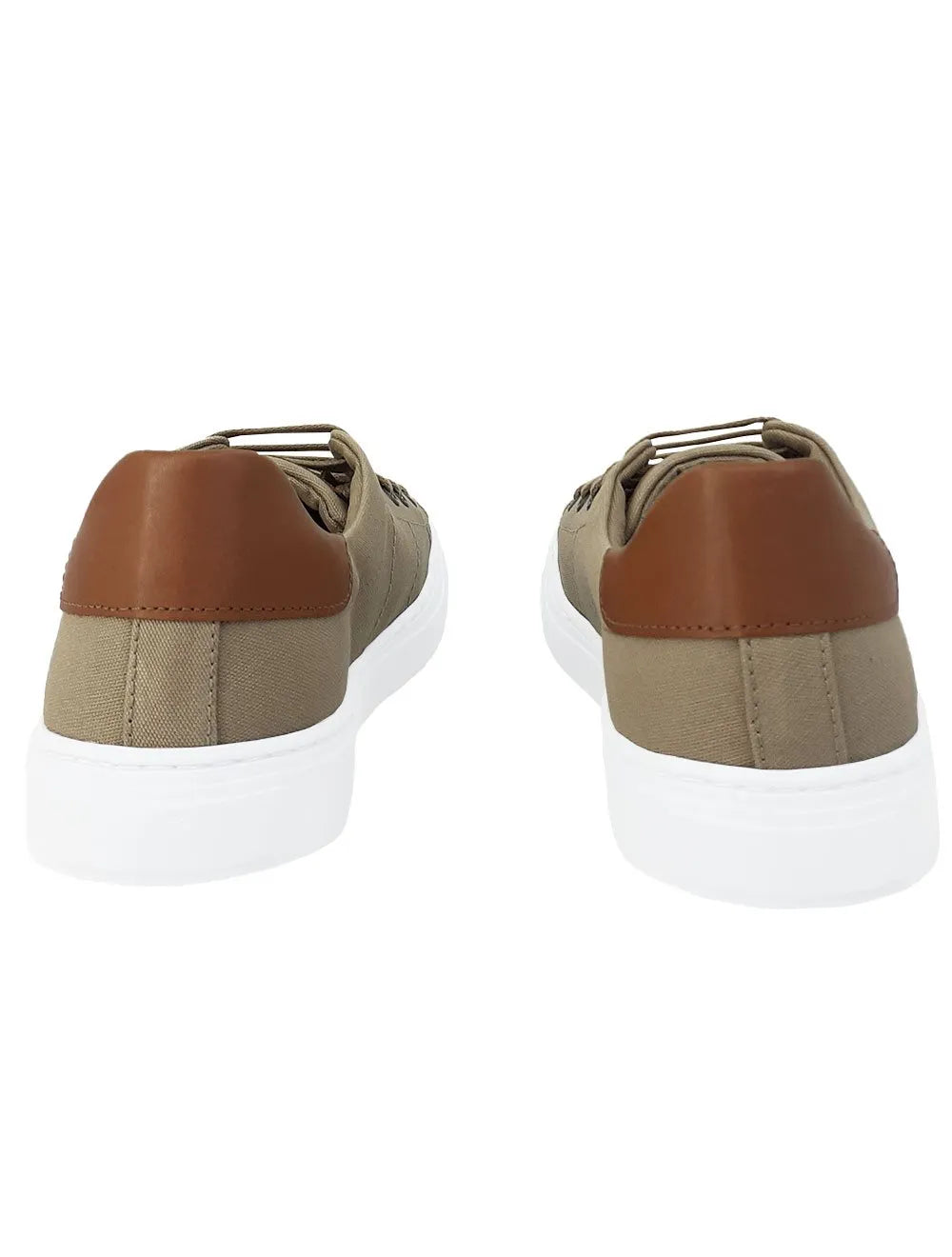 Tênis Dudalina Masculino SL Lona Mistral Napa Logo Cáqui