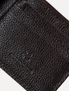 Carteira John John Masculina Couro JJ Suede Marrom Escuro