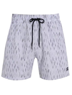 Short John John D'Água Masculino Midi Mike Stripes Branco