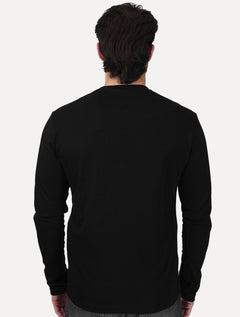 Camiseta K&J Masculina Manga Longa Premiun Suedine Egípcio Preto