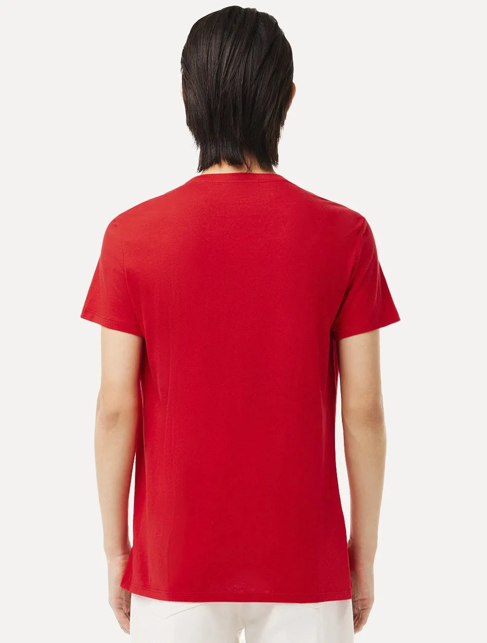 Camiseta Lacoste Masculina Jersey Pima Cotton Vermelha