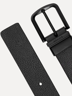 Cinto Aramis Masculino Couro Dupla Floater Marrom Café/Preto
