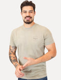Camiseta King & Joe Masculina Signature Circle Estonada Peito Areia