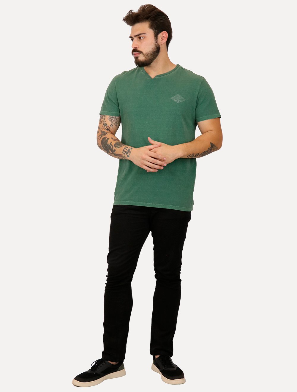 Camiseta Reserva Masculina Aquarela Fill Stoned Verde