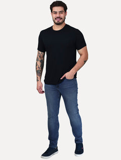 Calça Tommy Hilfiger Jeans Masculina Slim Bleecker Azul Médio