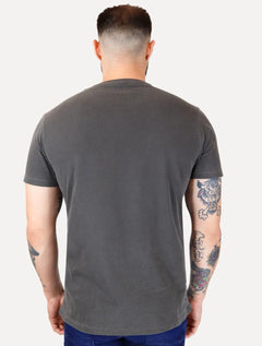 Camiseta Guess Masculina Rubber Est.1981 Stoned Chumbo
