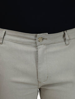 Bermuda K&J Black Masculina Casual Flex Cetim Cáqui