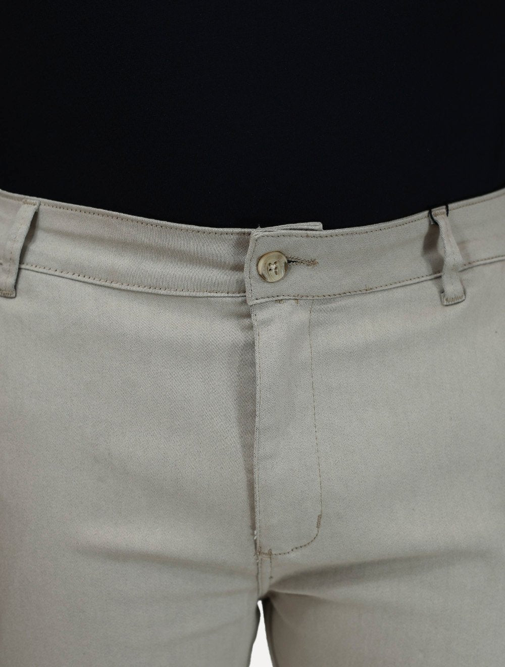 Bermuda K&J Black Masculina Casual Flex Cetim Cáqui