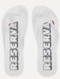Chinelo Reserva Masculino Retrô Logo Branco