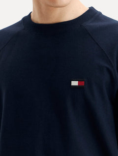Camiseta Tommy Hilfiger Masculina Flag Relaxed Fit Azul Marinho