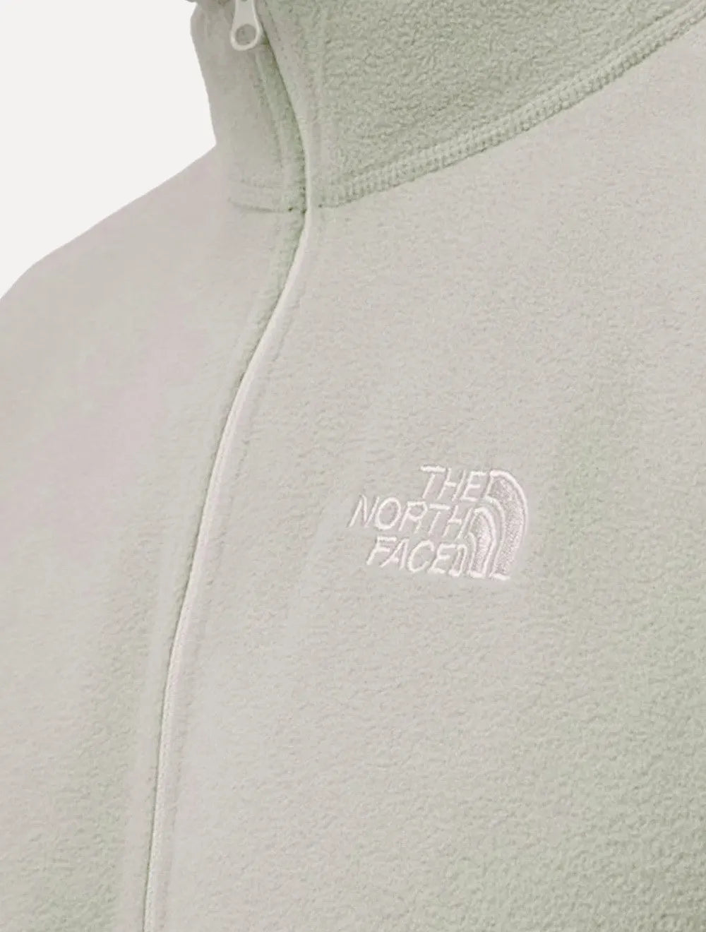 Blusa The North Face Fleece TKA 100 Glacier 1/4 Zip Mono Logo Cinza Claro