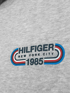 Moletom Tommy Hilfiger Masculino Track Graphic Half Zip Cinza Mescla