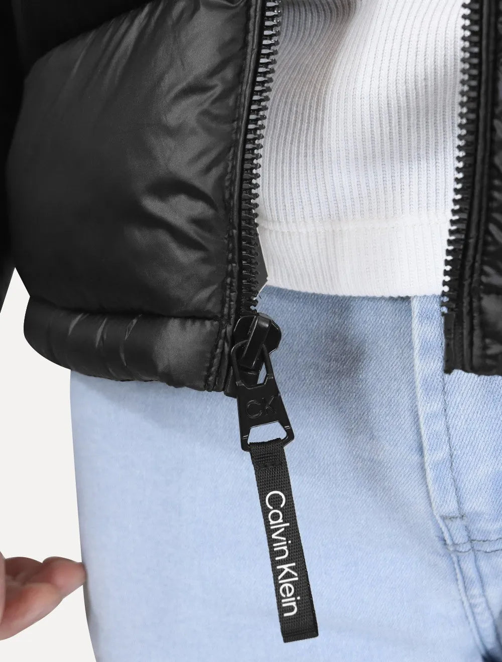 Jaqueta Calvin Klein Masculina Water Resistant Textura Dupla Preta