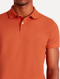 Polo Aramis Masculina Basic Piquet Terracota