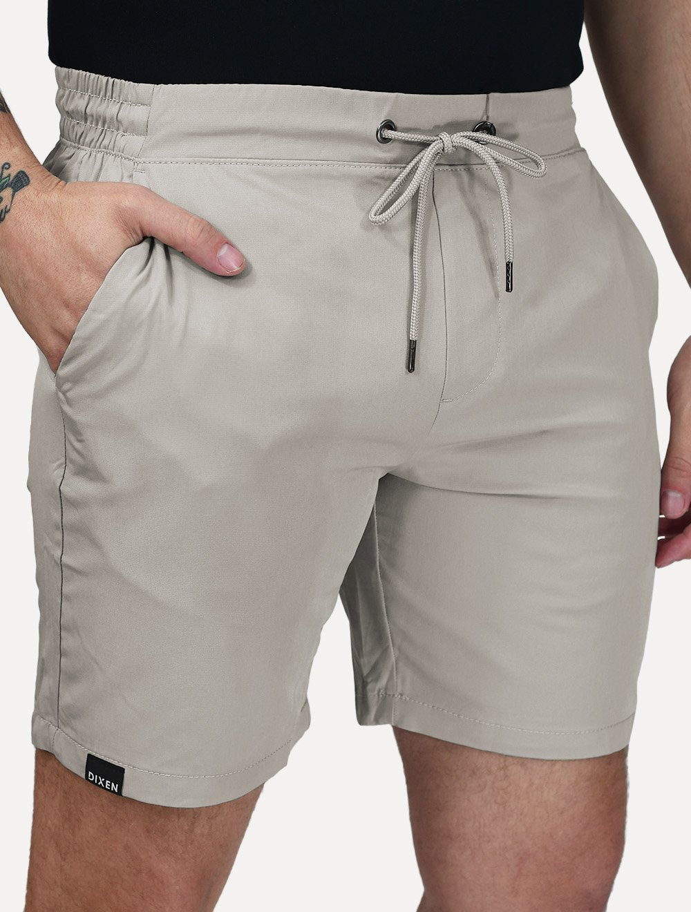 Short Dixen Maculino Tactel Meio Elástico Cinza