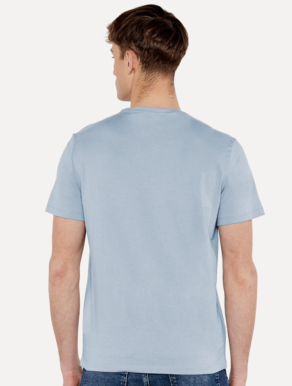 Camiseta Calvin Klein Jeans Masculina New Logo Re Issue Azul Claro