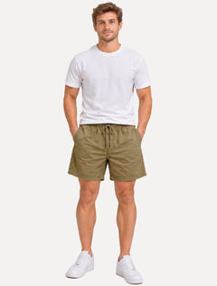 Bermuda Calvin Klein Jeans Sarja Chino Cadarço Caqui