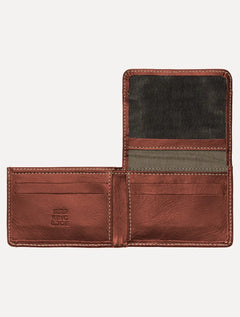 Carteira King & Joe Masculina Couro Horizontal Pesponto Conhaque