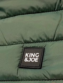 Jaqueta King & Joe Masculina Nylon Puffer Gola Verde Militar