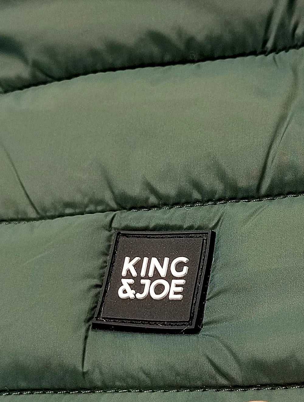Jaqueta King & Joe Masculina Nylon Puffer Gola Verde Militar