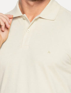 Polo Aramis Masculina Piquet Basic Mono Icon Off-White
