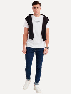 Camiseta Tommy Jeans Masculina Regular TJ 85 Entry Branca