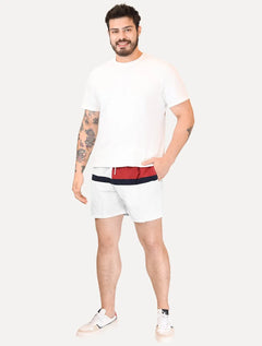 Short Tommy Hilfiger Medium Drawstring Colourblock Branco