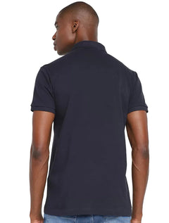Polo Aramis Masculina Piquet 3D Logo Bordado Azul Marinho