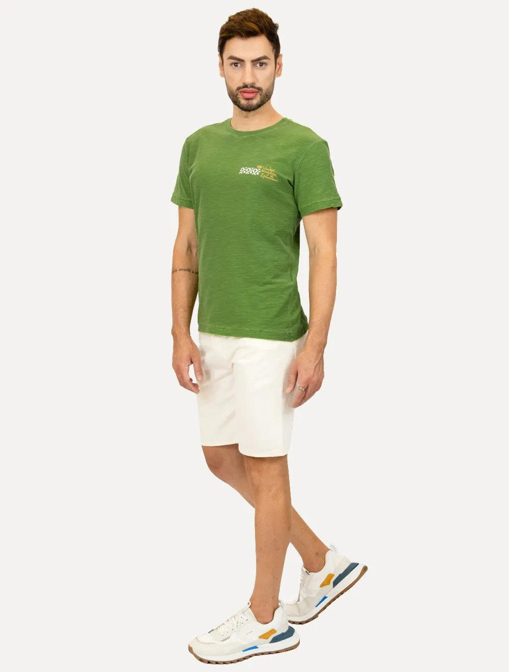 Camiseta Osklen Masculina Slim Rough UKI Calçadão Verde