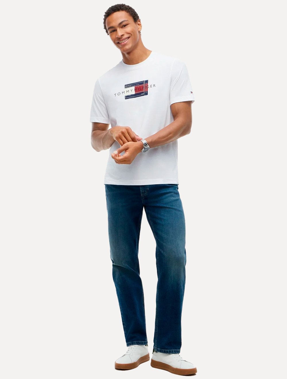 Camiseta Tommy Hilfiger Masculina Ticket Graphic NYC Branca