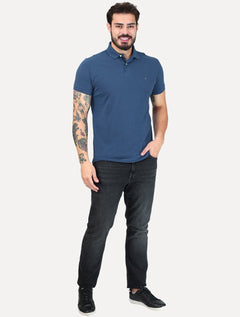 Polo Aramis Masculina Piquet Inner Detail Light Logo Azul Indigo