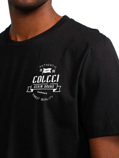 Camiseta Colcci Masculina Authentic Denim Brand Preta