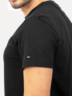 Camiseta Tommy Hilfiger Masculina Big Logo Est.1985 Preta