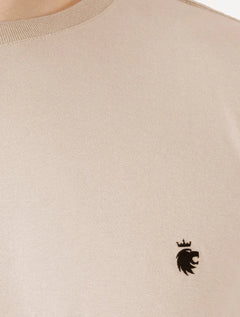 Camiseta Von der Volke Masculina Origineel Velvet Dark Lion Cáqui Médio