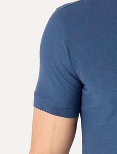 Polo Dudalina Masculina Piquet Essential Color Azul Índigo