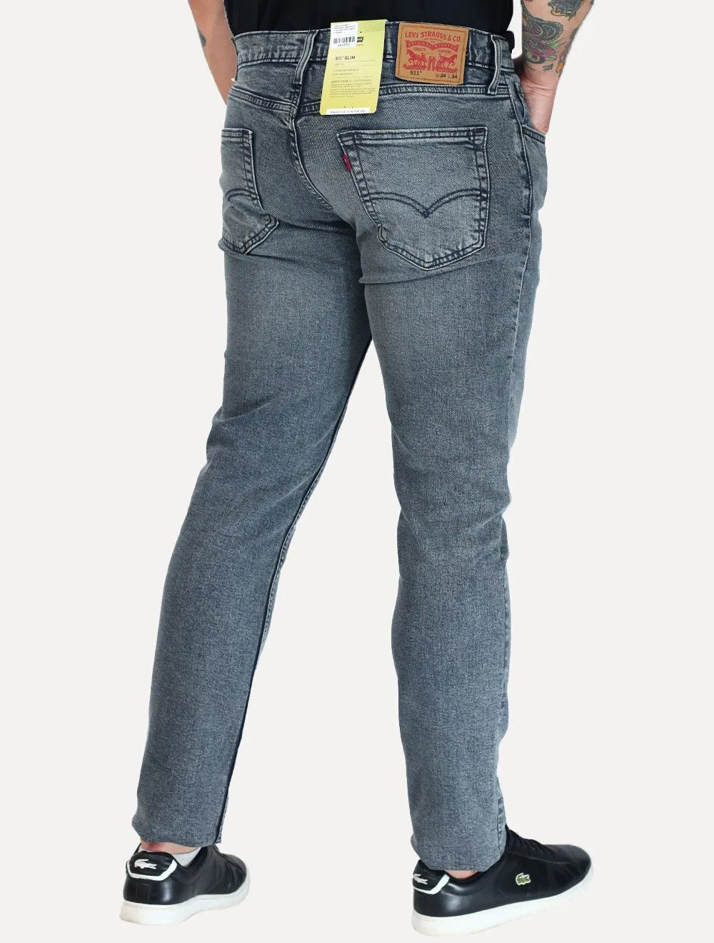 Calça Levis Jeans Masculina 511 Slim Stretch Cinza