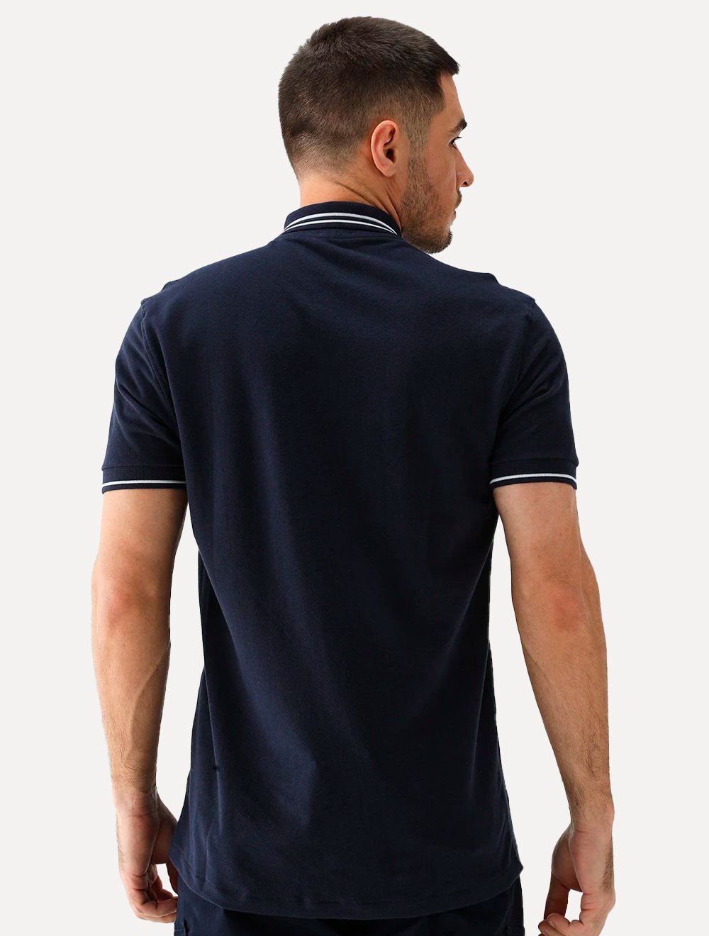 Polo Aramis Masculina Piquet New Classic Zíper Azul Marinho