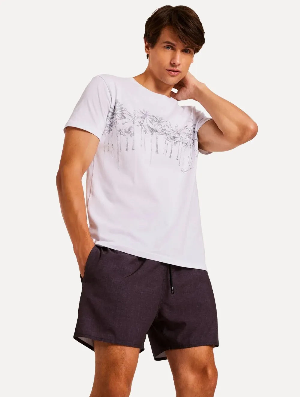 Short Reserva Masculino D'Água Beachwear Texture Fuligem