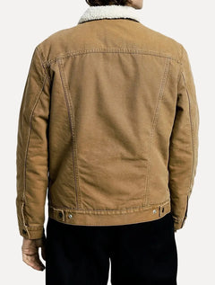 Jaqueta Jeans Levis Masculina Sherpa Trucker Marrom