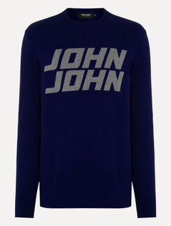 Suéter John John Masculino Regular Fit Tricot Enjoying Azul Marinho