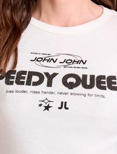 Camiseta John John Feminina Speedy Queen Off White