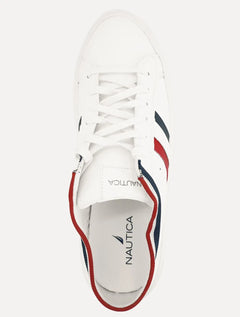 Tênis Nautica Masculino Firenze Listrado Vermelho/Branco